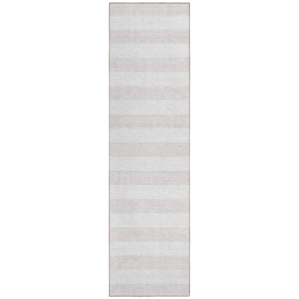 Machine Washable Indoor/ Outdoor Cabana Stripe Chantille Rug