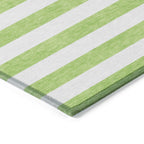 Machine Washable Indoor/ Outdoor Cabana Stripe Chantille Rug