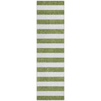Machine Washable Indoor/ Outdoor Cabana Stripe Chantille Rug