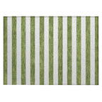 Machine Washable Indoor/ Outdoor Cabana Stripe Chantille Rug