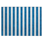 Machine Washable Indoor/ Outdoor Cabana Stripe Chantille Rug