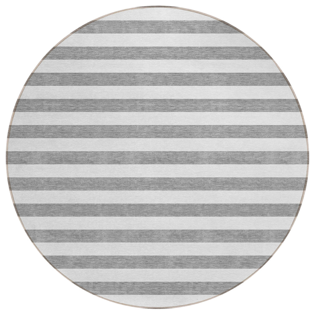 Machine Washable Indoor/ Outdoor Cabana Stripe Chantille Rug