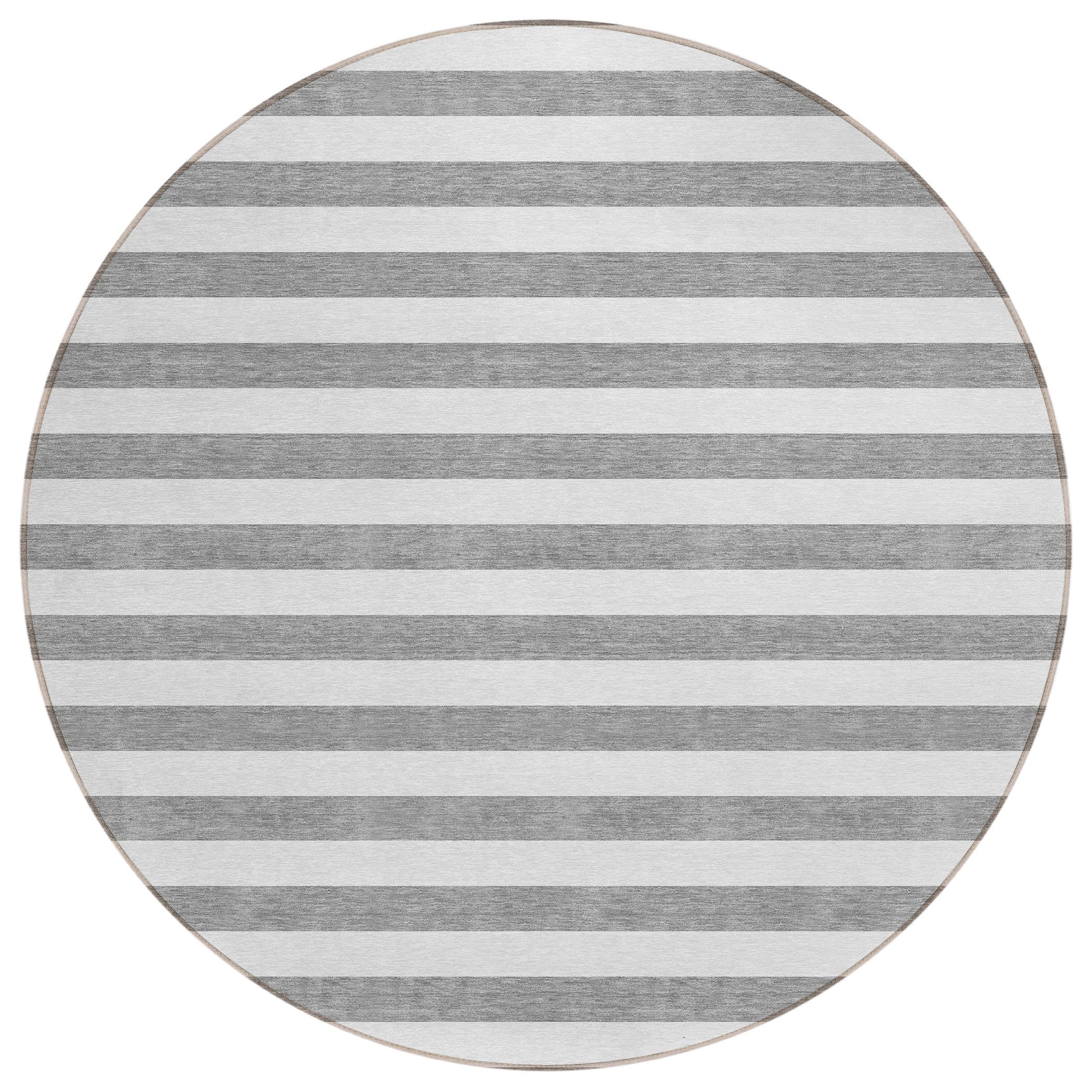 Machine Washable Indoor/ Outdoor Cabana Stripe Chantille Rug
