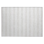 Machine Washable Indoor/ Outdoor Cabana Stripe Chantille Rug