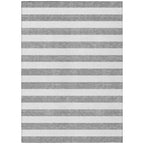 Machine Washable Indoor/ Outdoor Cabana Stripe Chantille Rug