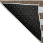 Machine Washable Indoor/ Outdoor Cabana Stripe Chantille Rug