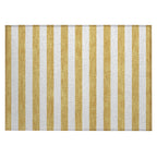 Machine Washable Indoor/ Outdoor Cabana Stripe Chantille Rug