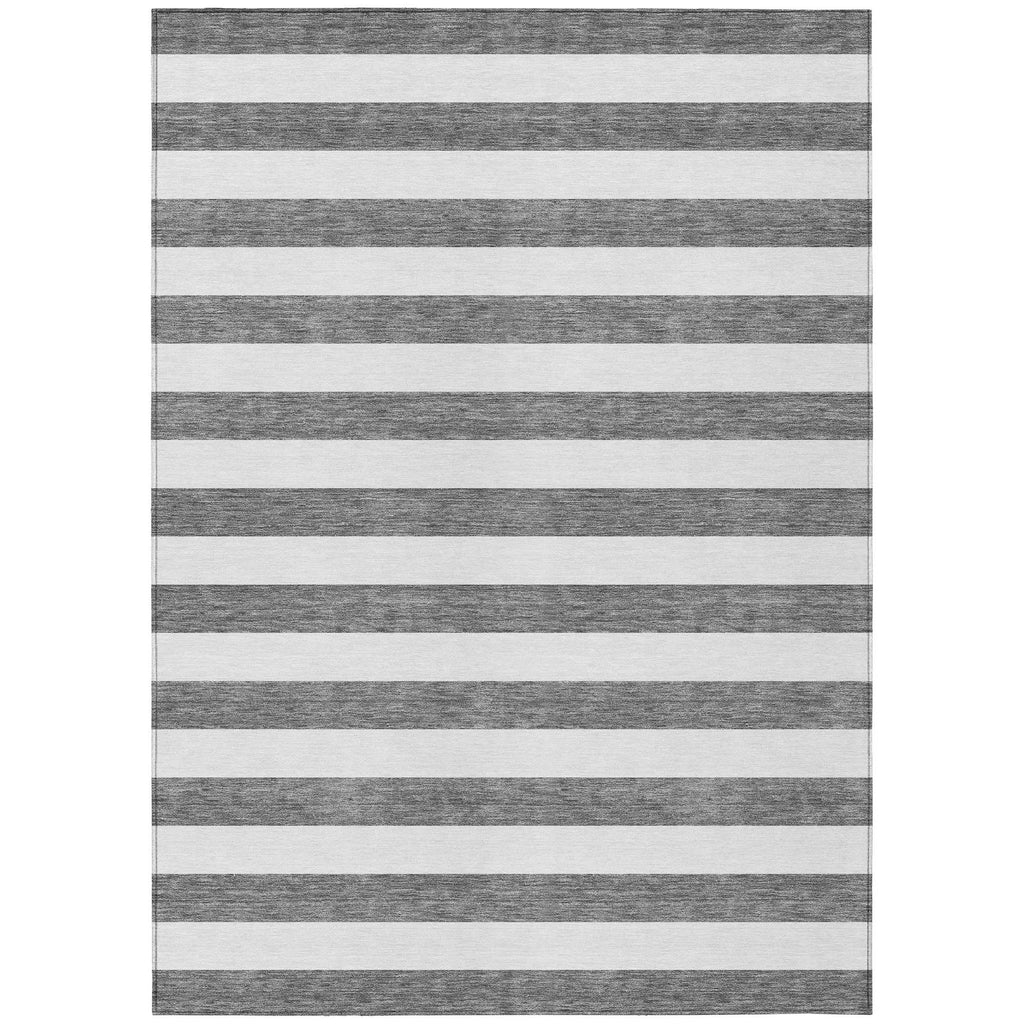 Machine Washable Indoor/ Outdoor Cabana Stripe Chantille Rug