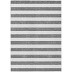 Machine Washable Indoor/ Outdoor Cabana Stripe Chantille Rug