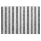 Machine Washable Indoor/ Outdoor Cabana Stripe Chantille Rug