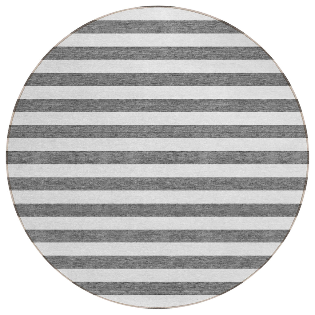 Machine Washable Indoor/ Outdoor Cabana Stripe Chantille Rug
