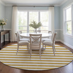 Machine Washable Indoor/ Outdoor Cabana Stripe Chantille Rug