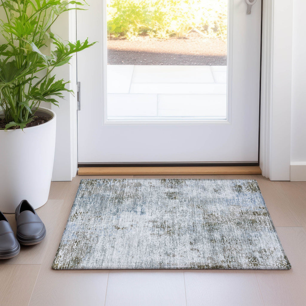 Machine Washable Indoor/ Outdoor Chantille Abstract Modern Rug