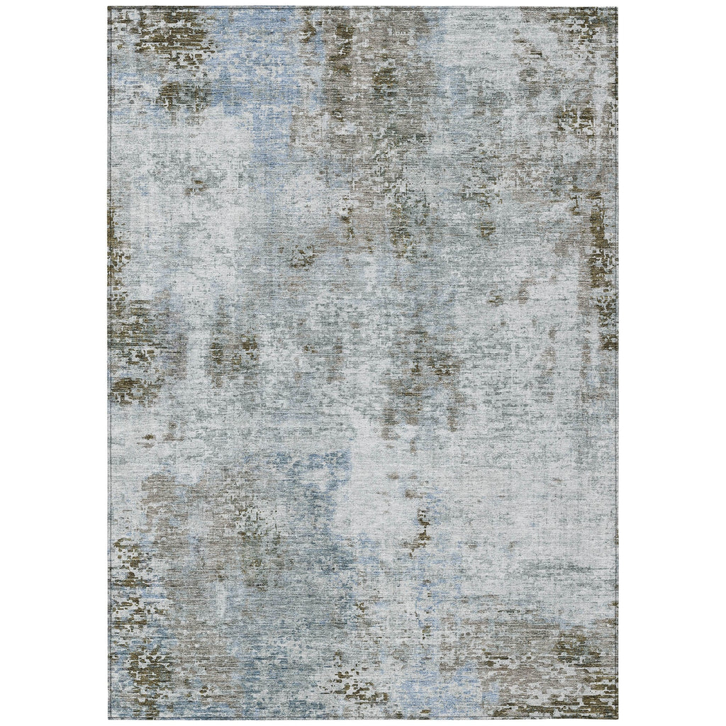 Machine Washable Indoor/ Outdoor Chantille Abstract Modern Rug
