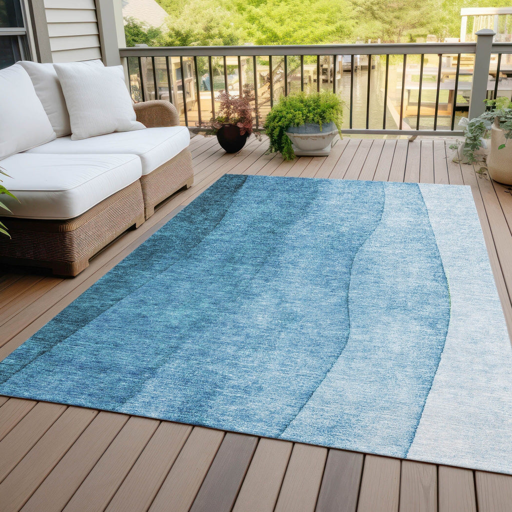 Machine Washable Indoor/ Outdoor Chantille Contemporary Ombre Rug