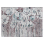 Machine Washable Indoor/ Outdoor Chantille Modern Floral Rug