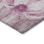 Machine Washable Indoor/ Outdoor Chantille Modern Floral Rug