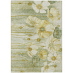 Machine Washable Indoor/ Outdoor Chantille Modern Floral Rug