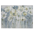 Machine Washable Indoor/ Outdoor Chantille Modern Floral Rug