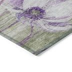 Machine Washable Indoor/ Outdoor Chantille Modern Floral Rug