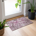 Machine Washable Indoor/ Outdoor Chantille Modern Floral Rug