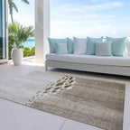 Machine Washable Indoor/ Outdoor Chantille Modern Sea Life Rug