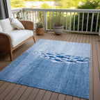 Machine Washable Indoor/ Outdoor Chantille Modern Sea Life Rug