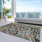Machine Washable Indoor/ Outdoor Chantille Traditional Scroll Rug