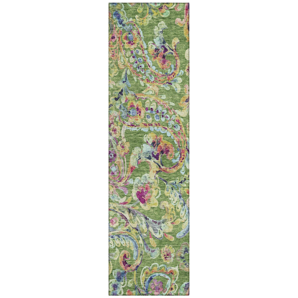 Machine Washable Indoor/ Outdoor Chantille Traditional Scroll Rug