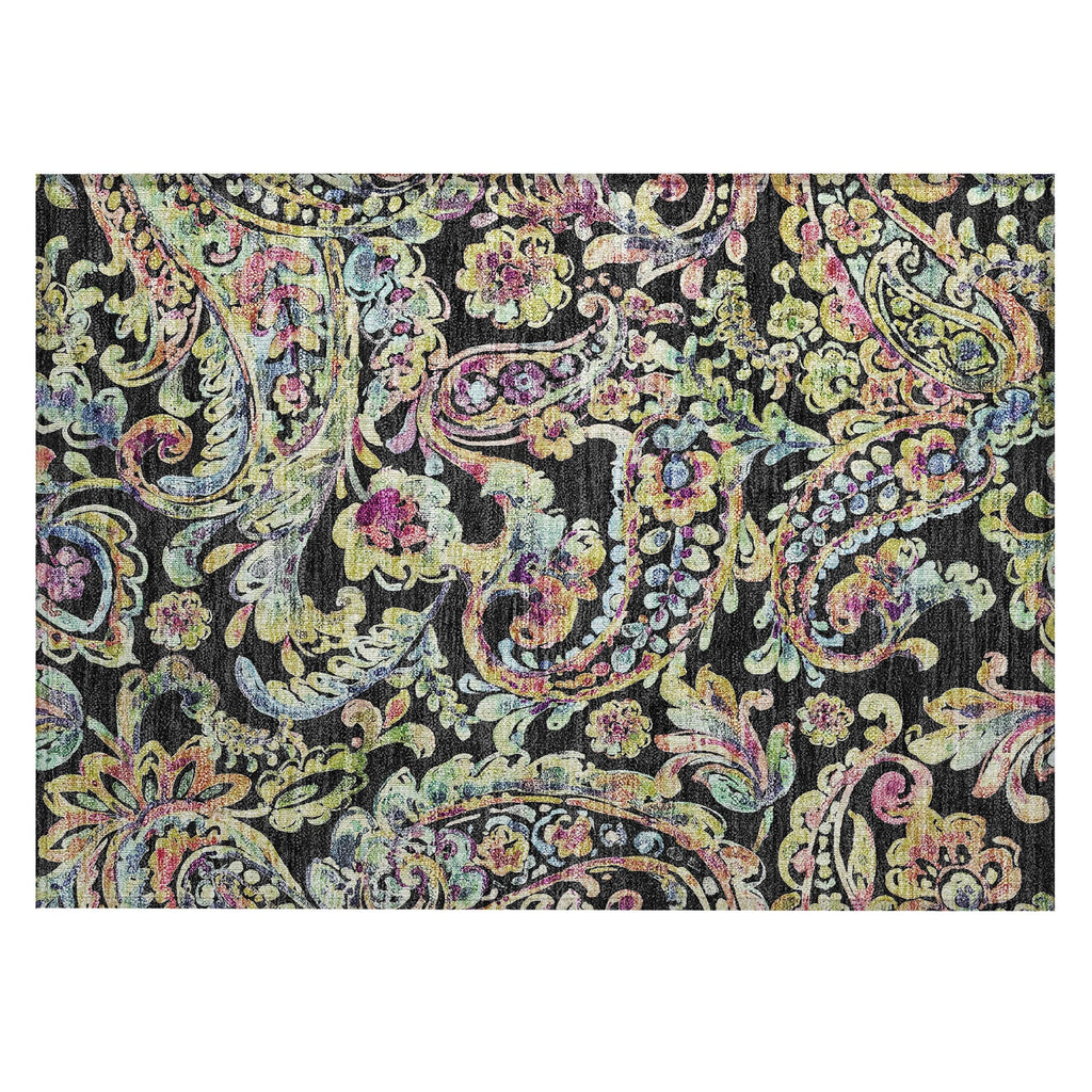 Machine Washable Indoor/ Outdoor Chantille Traditional Scroll Rug