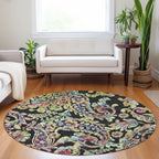 Machine Washable Indoor/ Outdoor Chantille Traditional Scroll Rug