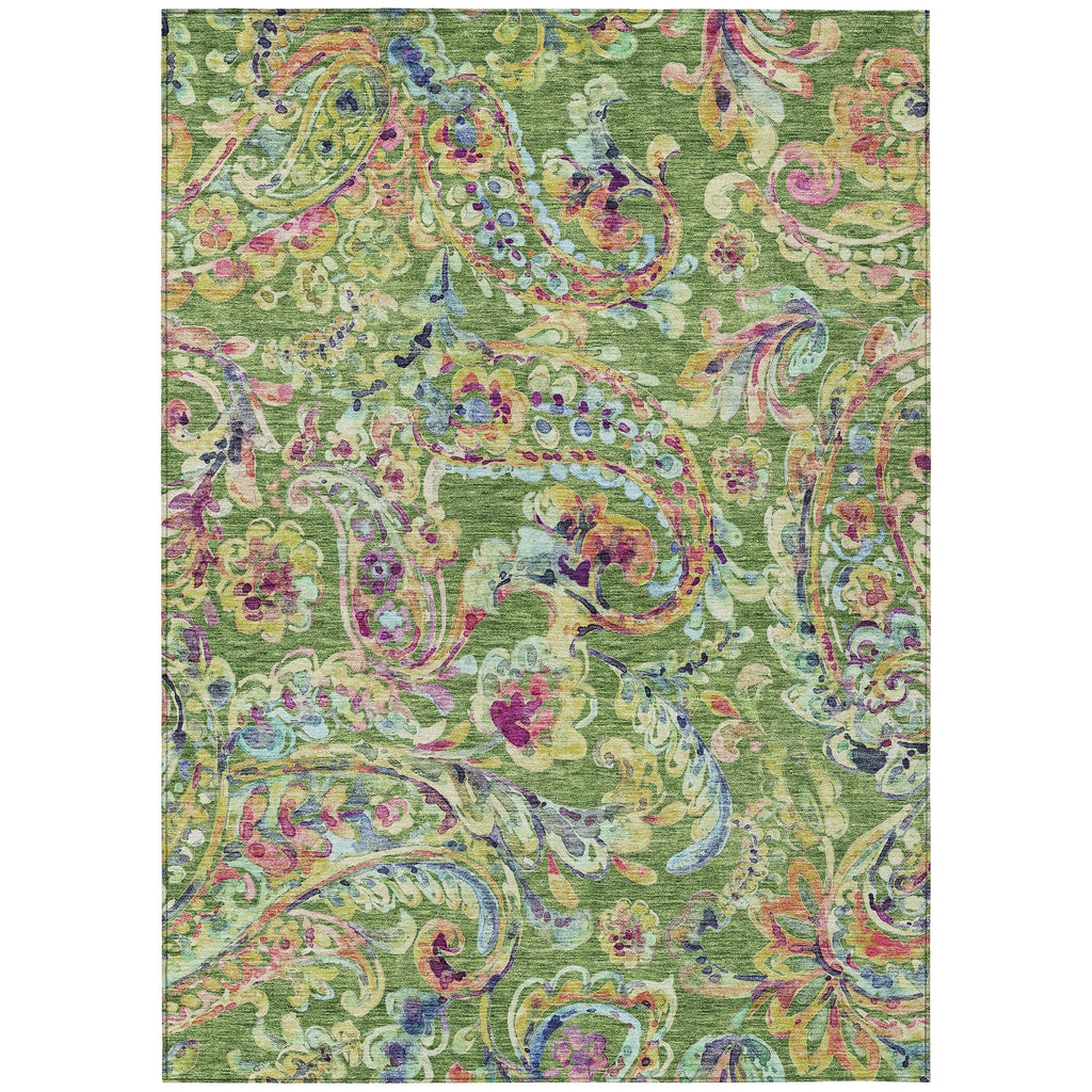 Machine Washable Indoor/ Outdoor Chantille Traditional Scroll Rug