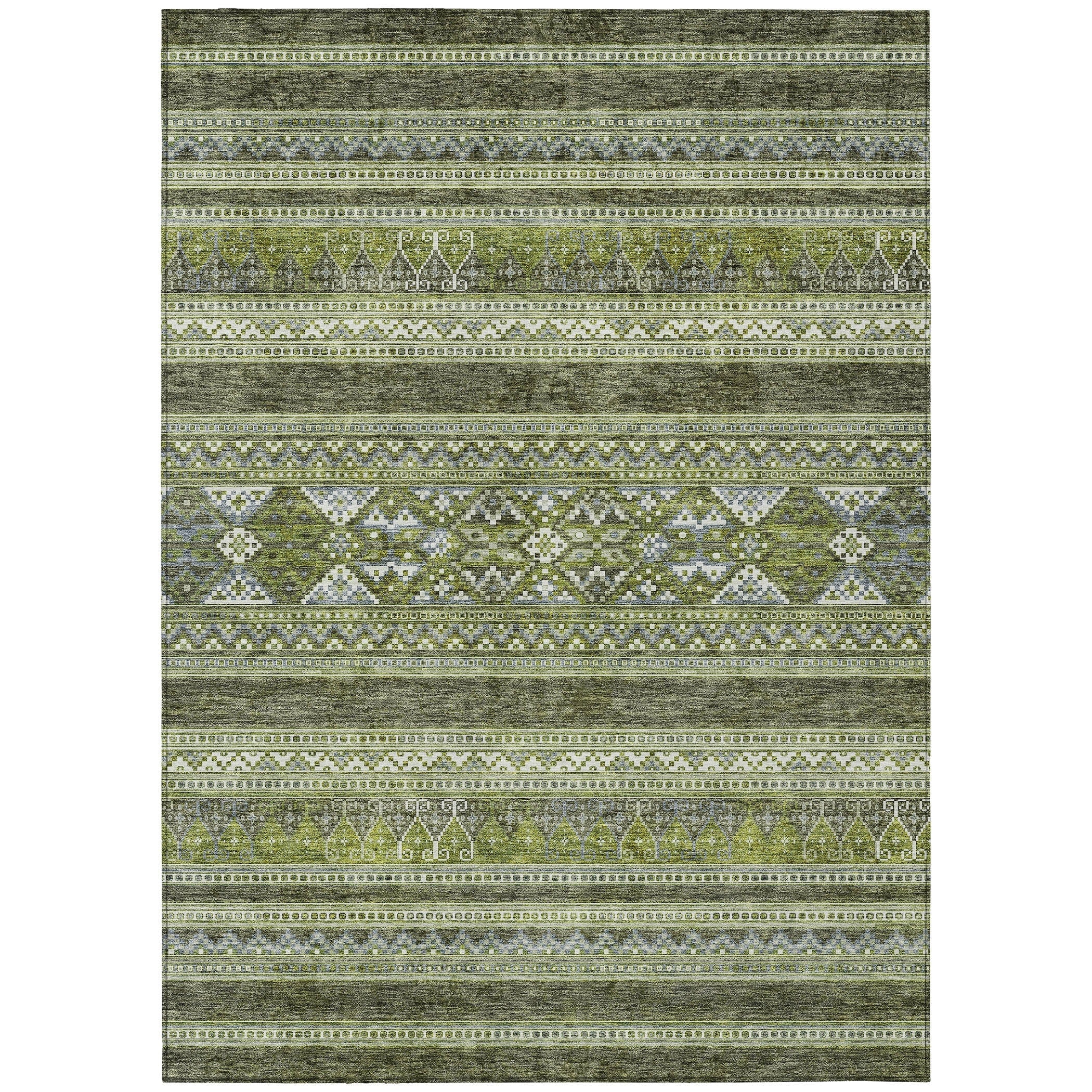 Machine Washable Indoor/ Outdoor Chantille Tribal Boho Rug