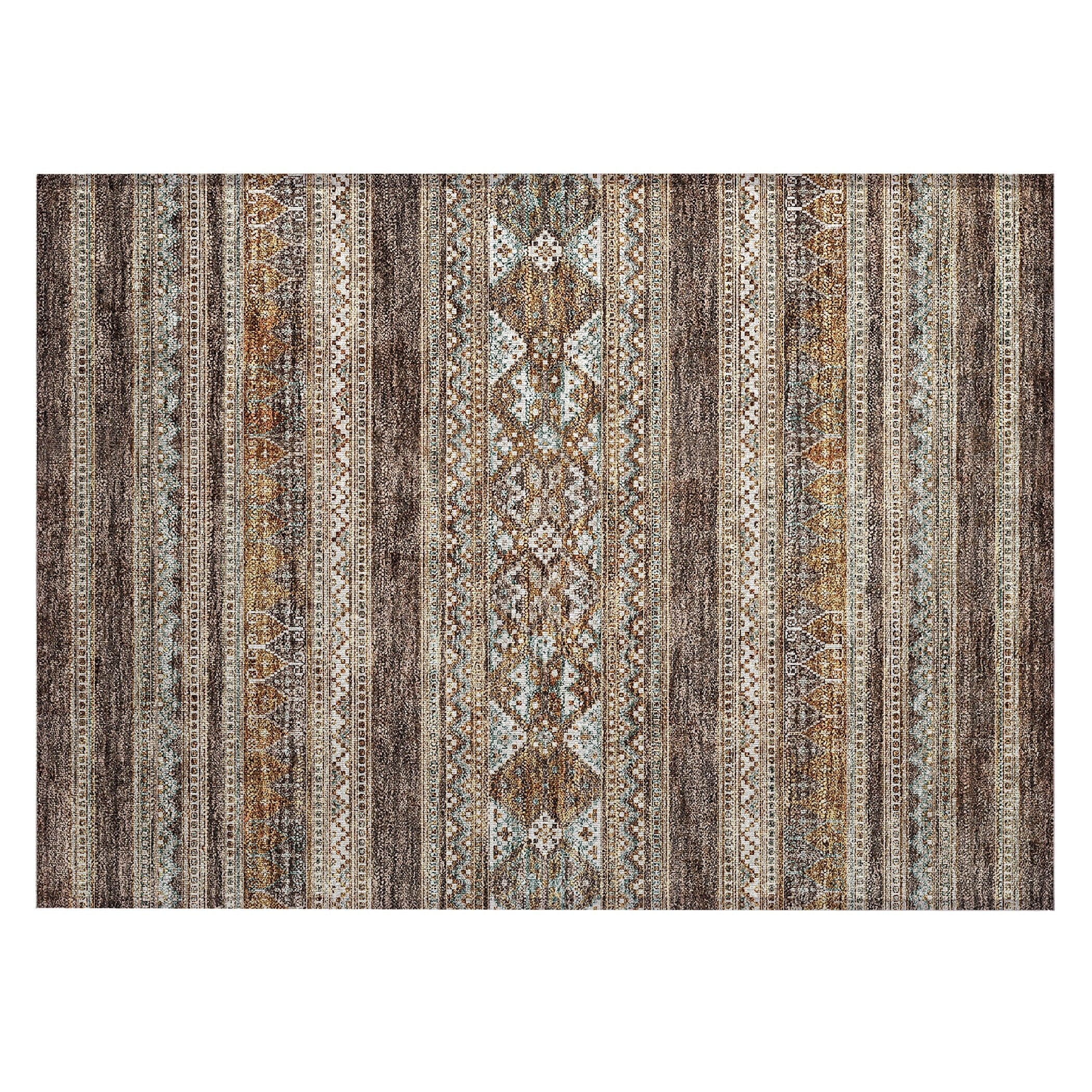 Machine Washable Indoor/ Outdoor Chantille Tribal Boho Rug