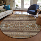 Machine Washable Indoor/ Outdoor Chantille Tribal Boho Rug
