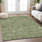 Machine Washable Indoor/ Outdoor Chantille Tropical Palm Rug