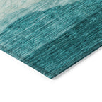 Machine Washable Indoor/ Outdoor Contemporary Waves Chantille Rug