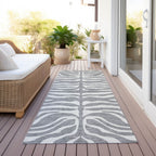 Machine Washable Indoor/ Outdoor Modern Animal Print Chantille Rug