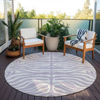 Machine Washable Indoor/ Outdoor Modern Animal Print Chantille Rug