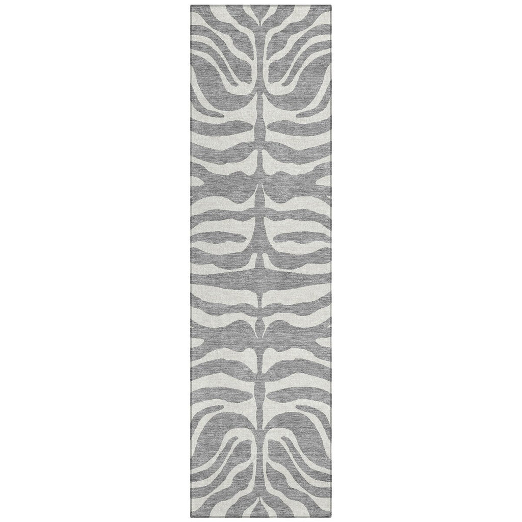 Machine Washable Indoor/ Outdoor Modern Animal Print Chantille Rug