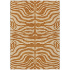 Machine Washable Indoor/ Outdoor Modern Animal Print Chantille Rug