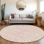 Machine Washable Indoor/ Outdoor Modern Animal Print Chantille Rug