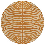 Machine Washable Indoor/ Outdoor Modern Animal Print Chantille Rug
