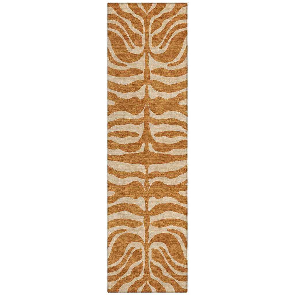 Machine Washable Indoor/ Outdoor Modern Animal Print Chantille Rug