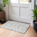 Machine Washable Indoor/ Outdoor Modern Animal Print Chantille Rug