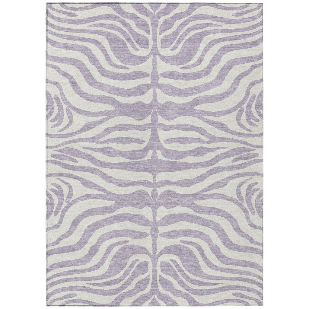 Machine Washable Indoor/ Outdoor Modern Animal Print Chantille Rug
