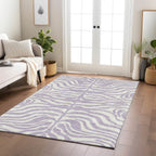 Machine Washable Indoor/ Outdoor Modern Animal Print Chantille Rug
