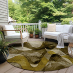 Machine Washable Indoor/ Outdoor Modern Chantille Rug