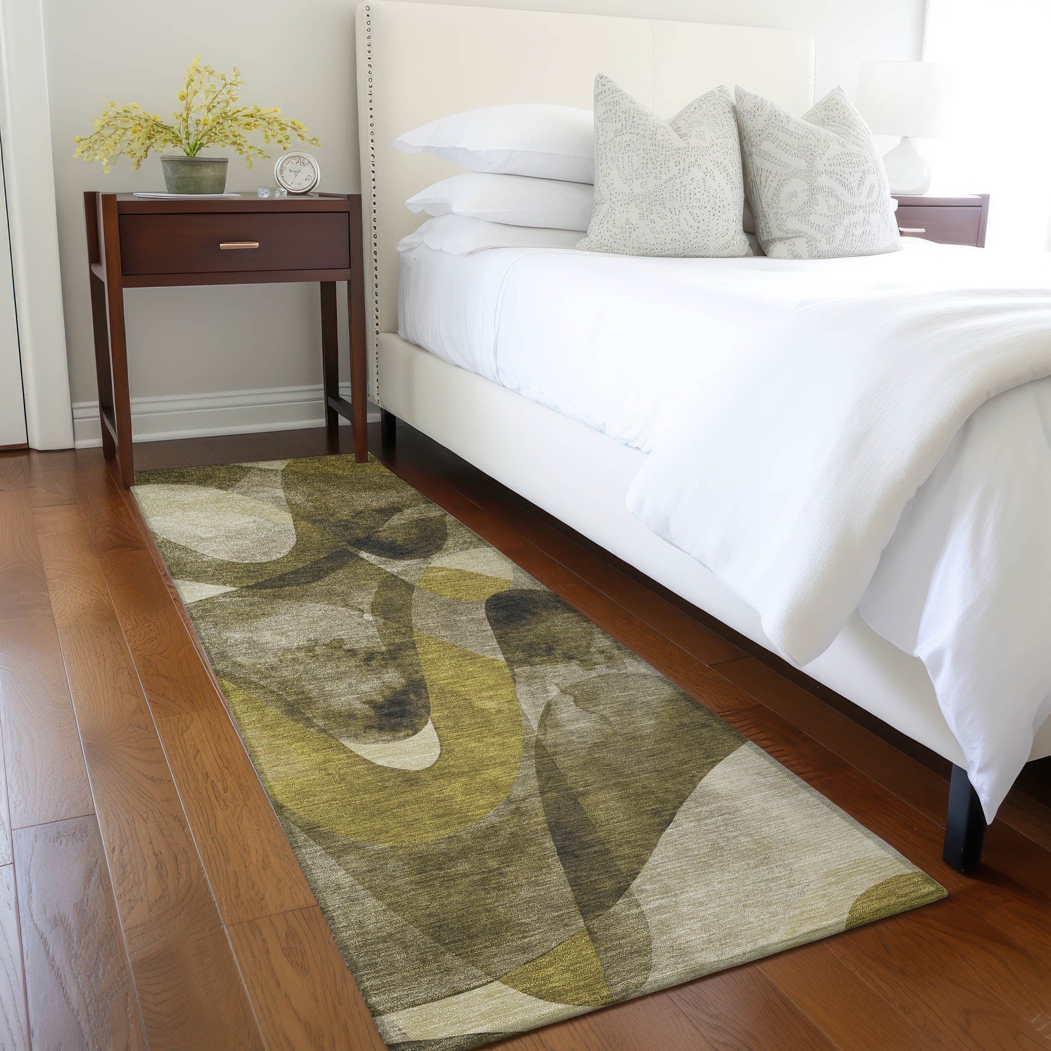 Machine Washable Indoor/ Outdoor Modern Chantille Rug