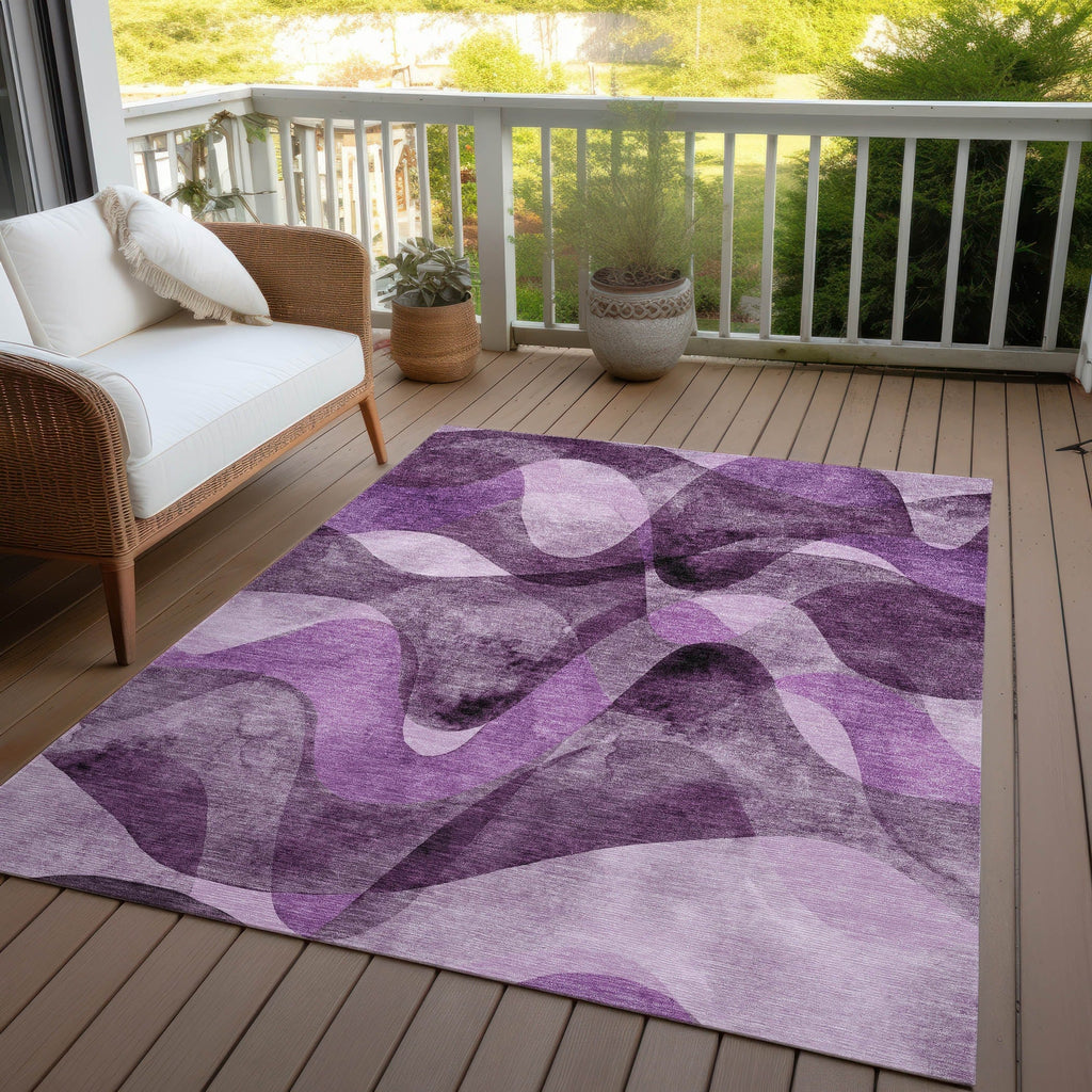 Machine Washable Indoor/ Outdoor Modern Chantille Rug